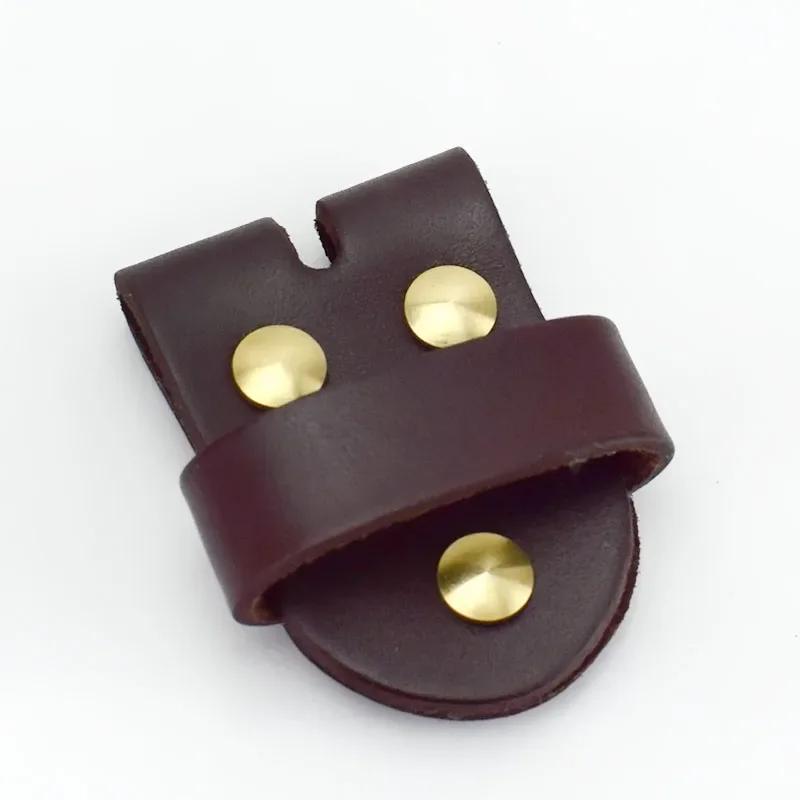 Deepeel Men's Belt Connection Leather Belts Pin Buckle Head Connect Loops Solid Brass Rivet Clasp DIY Leathers Craft Accessories