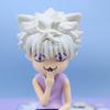 11cm HUNTER X HUNTER Anime Figure Killua Zoldyck Cute Cat Model Cartoon Peripheral Desktop Decoration Collect Gifts Doll Toy