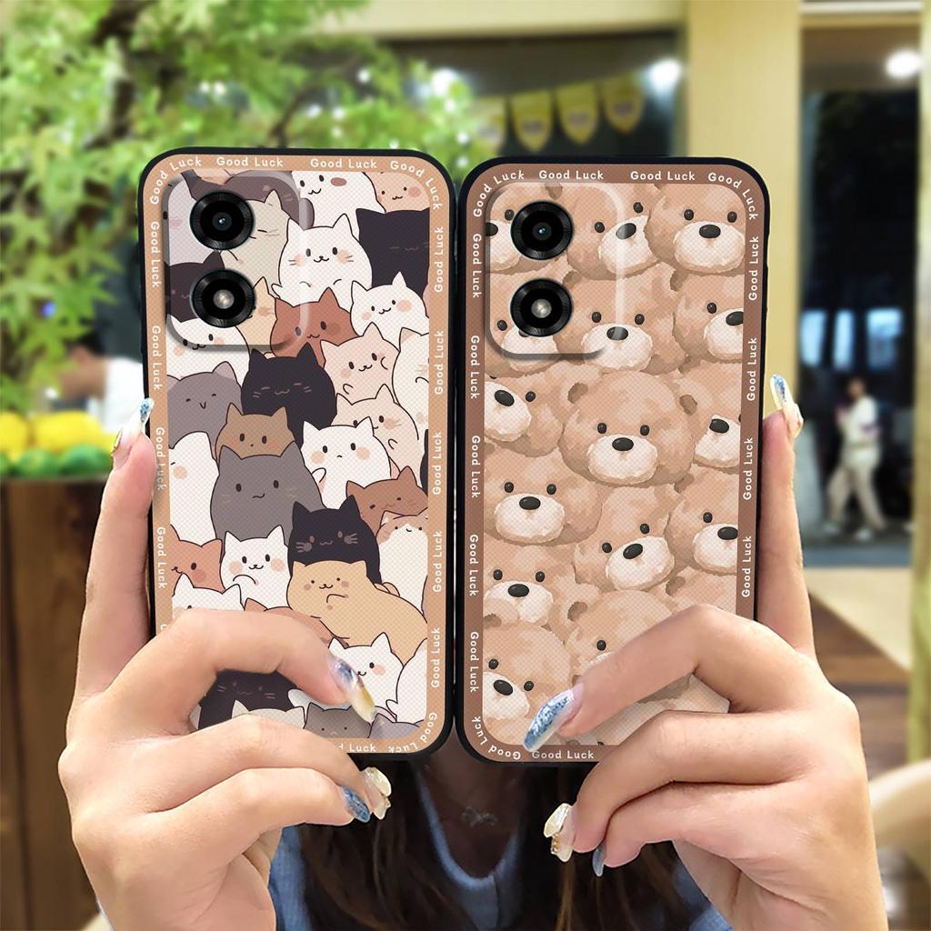 Soft Case Cartoon Phone Case For MOTO G04 Full Wrap Anti-knock Shockproof Dirt-resistant Silicone Durable Back Cover TPU