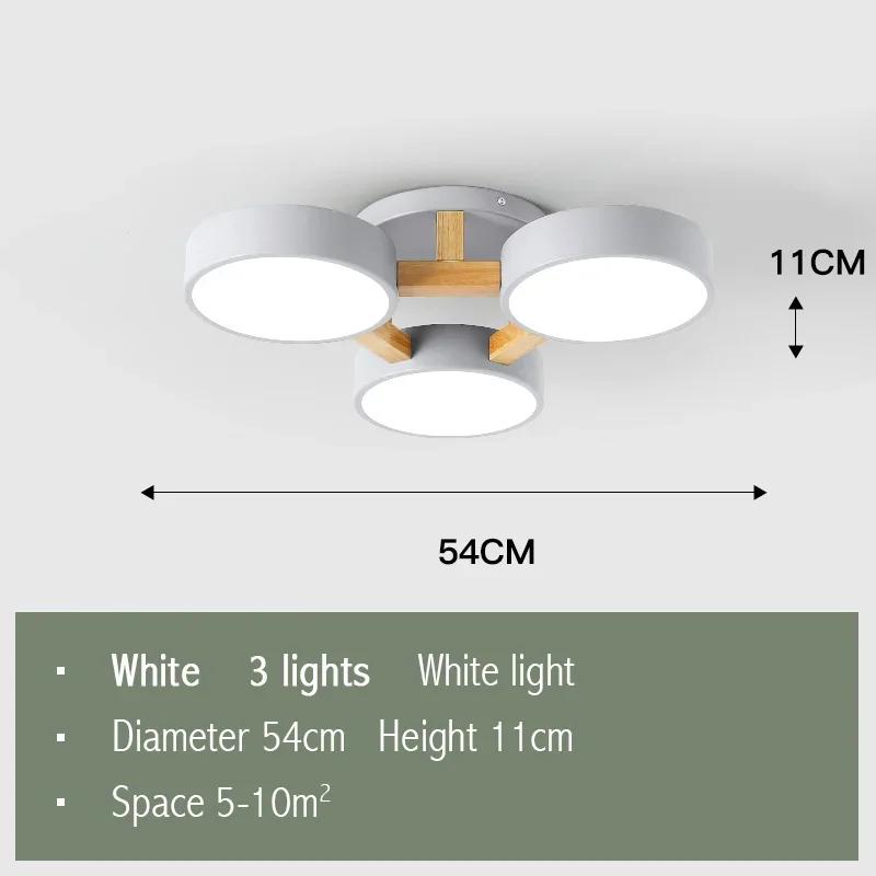 Nordic Wooden Ceiling Lights Indoor LED Macaron Color Decor Chandelier  Creative Ceiling Lamp For Parlor Bedroom Study Room Cafe