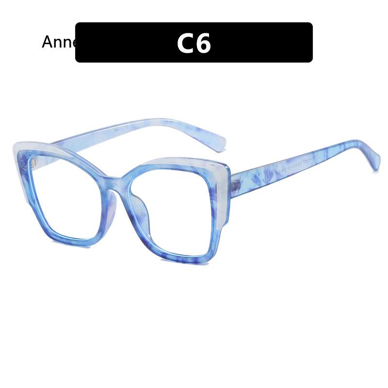 Retro Colorful Leopard Cat Eye Women TR90 Glasses Frame Clear Anti Blue Light Men Optical Eyewear Eyeglasses