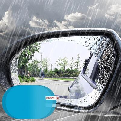 2pcs Anti-Fog Mirror Protective Film Suitable for Car Rearview Mirrors Waterproof Rainproof Clear Vision Fit for Vehicle Exterior Accessories