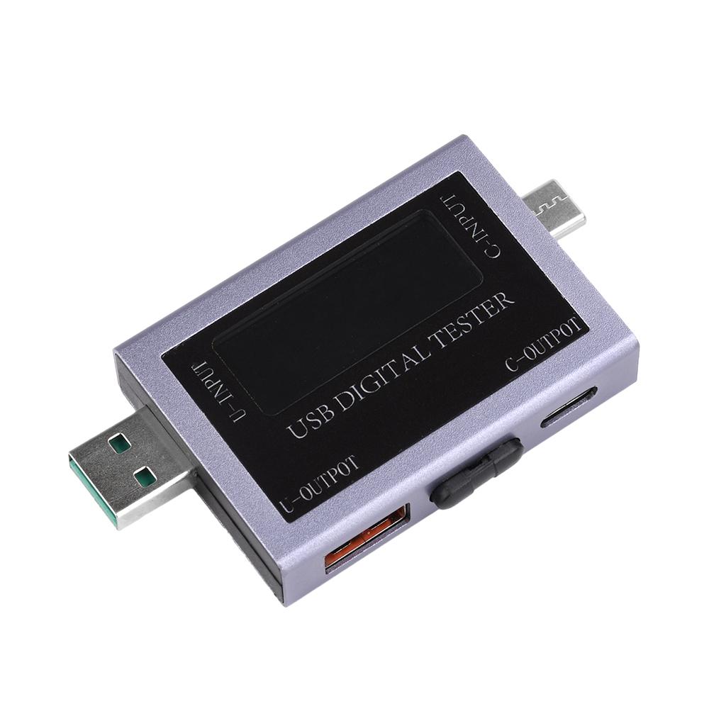 DC 4.5-50V USB+Type-C Tester LED Display Voltmeter Ammeter TYPE-C Fast Charge Detection Trigger Capacity Measurement