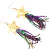 Orecchini Pendenti Stella Scintillante con Nappe Colorate e Paillettes Orecchini Pendenti Stella a Cinque Punte Accessori alla Moda