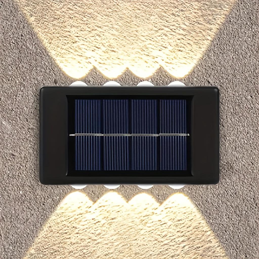 1PC Outdoor Solar Lights Up And Down Luminous Garden Decoration Outdoor Lights Warm Light Waterproof Wall Lamp