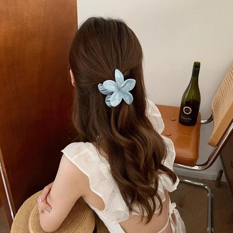 Flower Hair Claws Summer Beach Women Travel Hair Clips Bohemian Hairpins Girl Female Fashion Hair Accessories Barrettes Headwear