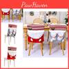 Festive Christmas Chair Covers With Long Mustached Red And Gray Designs For Holiday Decor
