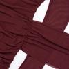 J25DS416 Elegantes einärmeliges plissiertes Netz-Langarmkleid für Damen
