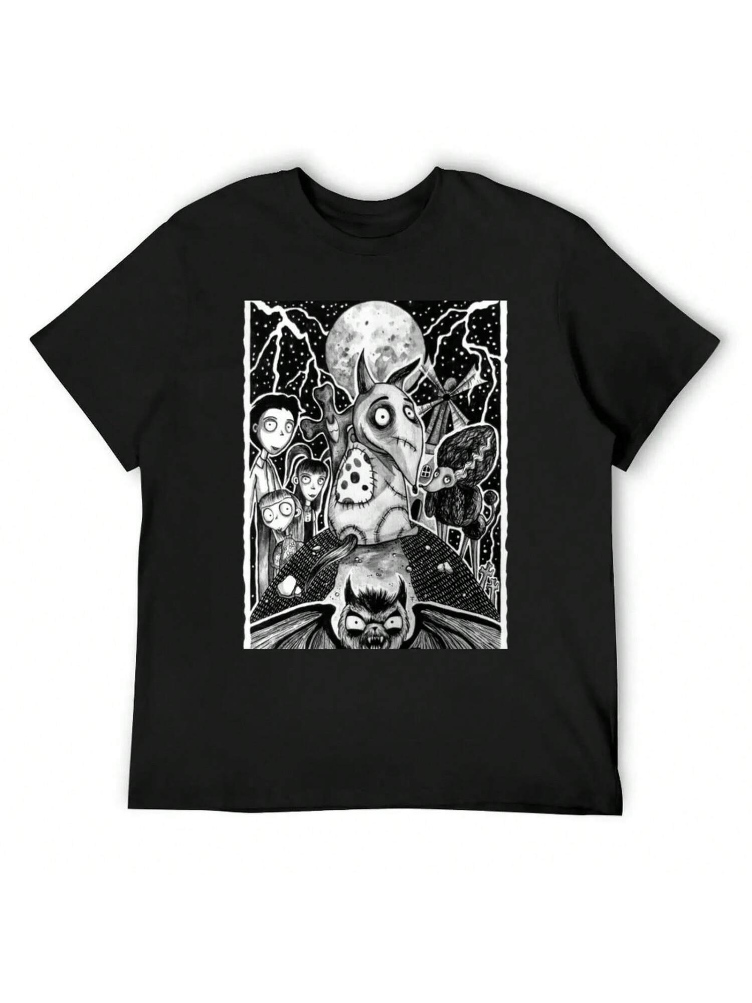 

Frankenweenie T-Shirt Blanks Shirts Graphic Clothes Anime Clothes Mens T Shirt Graphic S