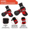 JBTP New 4Pcs Waterproof  Reflective Dog Boots Winter Pet Dog Shoes Outdoor Puppy Snow Dog Booties Anti-Slip Socks Paw Protector