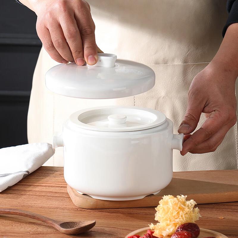 Ruhan Ceramic Double Lid Stew Pot