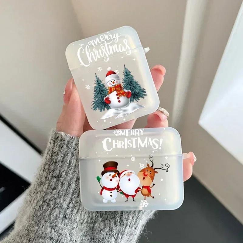 Merry Christmas New Year Earphone Case for Airpods 4th 3rd Pro 3 Soft Cover for Airpod 2 3 1 Protective Accessorie Shell Fundas