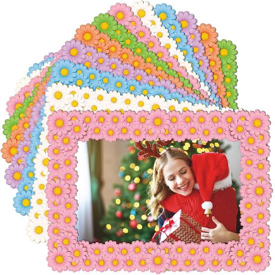 6 Pack Magnetic Picture Frame, 4 x 6 Inches Fridge Magnetic Photo Frames, Magnetic Photo Frames for Refrigerator, Petal Design Picture Frames for 4×6 Inches- 6 Pack