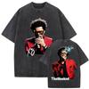 The Weeknd XO Tour 2025 Maglietta Lavata Vintage Uomo Donna Pop Music Manica Corta T-shirt Rap Hip Hop Abbigliamento Gotico T-shirt