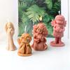 3D Rose Ring Angel Candle Silicone Mold Face Support Prayer Girl Aromatherapy Candle Gypsum DIY Wedding Decoration Gift