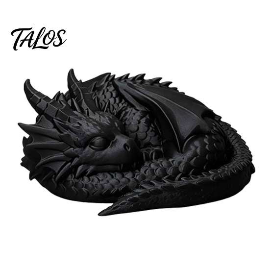 Cute Dragon Toy for Collectors 3D Printed Golden Statue, Fantasy Desktop Ornament, Collectible Creative Room Accessory Art Craft Toy, Unique Gift Kids