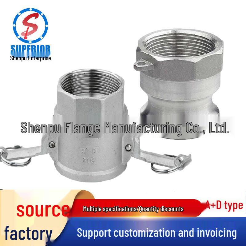 304 Stainless Steel Type A & D Quick Coupling with Internal Thread (Male/Female) DN25 50 Connector DN15