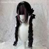 Black Wig with Pink Cosplay Wigs with Bangs  Lolita Long Curly Hair Wig Woman Party Cosplay Wig Natural Heat Resistant