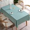 Grid PVC Tablecloth: Waterproof, Oil-Proof, Scald-Proof, No-Wash, Fresh Style Table Cover for Coffee Tables