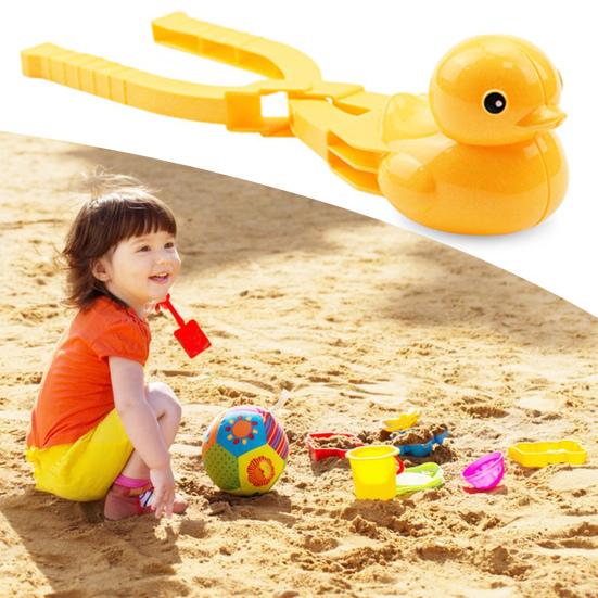 Practical Creative Color Cognition Simple Operation Duck Shape Snowball Maker Clamp Winter Snow Toy