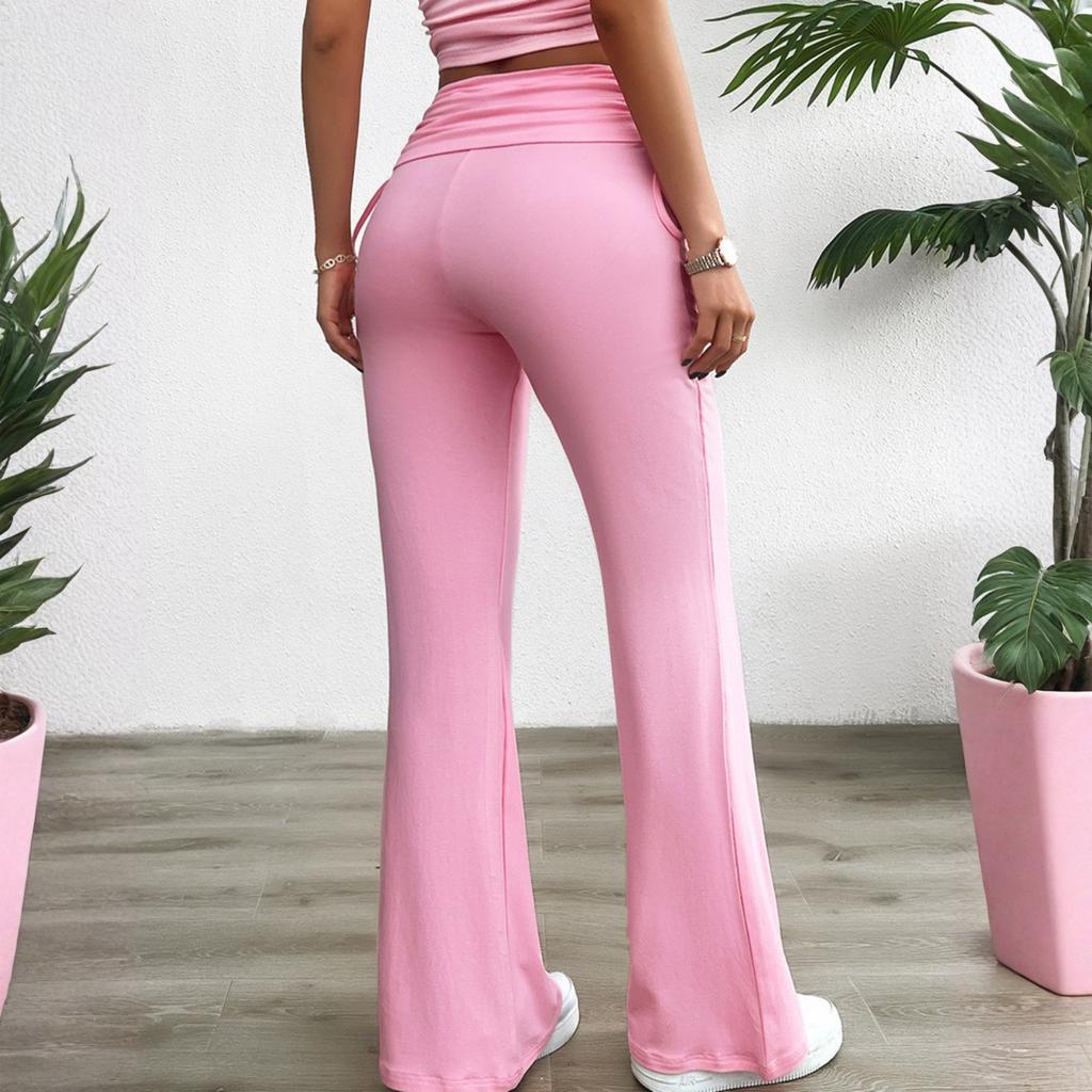 Women's Winter Comfortable Casual Solid Color Slim Fit Pleated Trousers