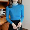 Women High Neck Sweater Slim Beaded Stretch Knit Sweater Fall and Winter Long Sleeve Pullover Knit Top