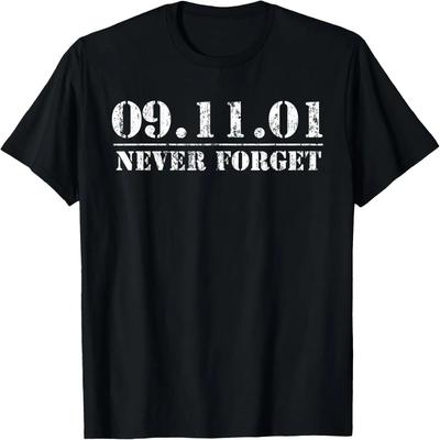 09-11-01 We Never Forget American Vintage Patriotic T-Shirt