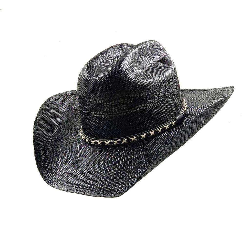 Western cowboy straw hat with large brim, hard straw hat, cowboy outdoor summer sun protection jazz hat sombrero vaquero hombre