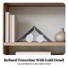 Abstract Geometric Sculptural Ornament Versatile Stone and Metal Tabletop Decor