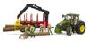 Bruder JD 7R 350 Front Loader & Forest Trailer (with 4 logs) BR03154