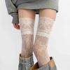 Breathable Lace Trim Stockings Floral Over The Knee Socks Sweet Thigh High Long Socks  Girl