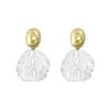 Pendientes colgantes de concha de Metal para mujer, Color dorado y plateado, geométricos, irregulares, Vintage, simples, regalo de fiesta, joyería