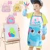1 Set Kids Apron Sleeves Children Painting Kitchen Cooking Waterproof Protection
