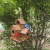 Thickened Wooden Bird House Incubation Box Bird Villa Nest Creative Bird Breeding Box  Backyard