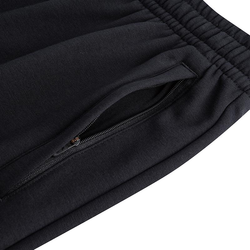 Anta KT Series Basketball Training Loose Straight Leg Solid Color Simple Versatile Knitted Sports Long Pants Men Bottoms Black 152541302P-1