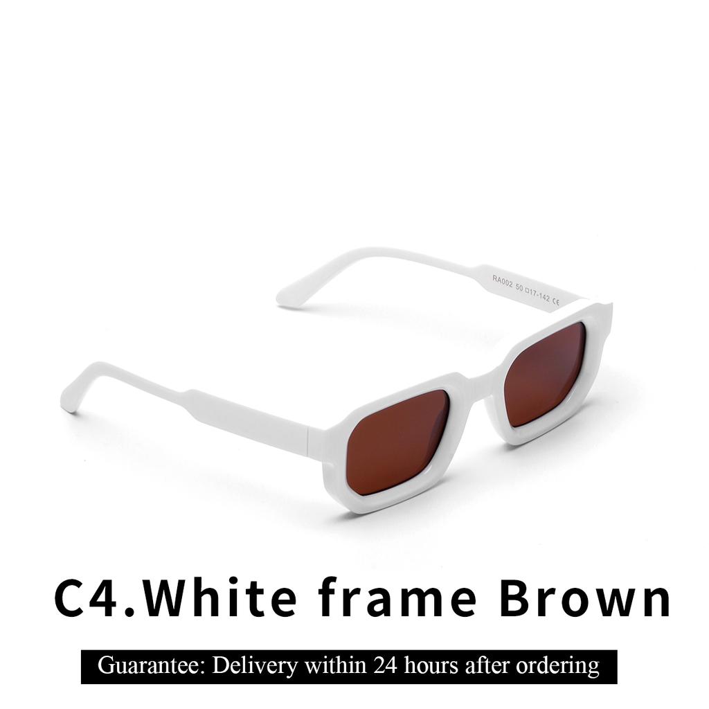 Ruiao Męskie Okulary Przeciwsłoneczne w Stylu Vintage z Prostokątną Oprawką Modne Retro Okulary Przeciwsłoneczne Luksusowy Design Marki Odcienie UV400 Okulary Damskie Okulary Przeciwsłoneczne