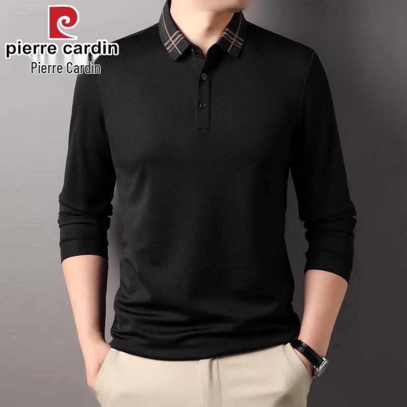 Pierre Cardin Men's Silk Blend Long-Sleeve Polo Shirt