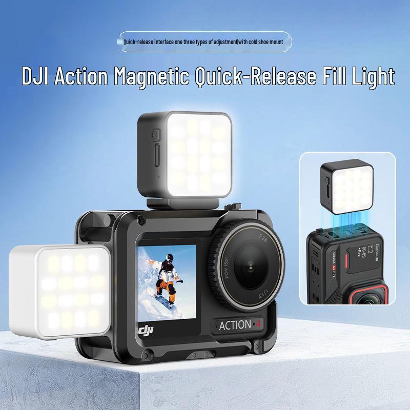 Magnetic Dimmable Beauty Fill Light for OSMO Pocket3 & Action5Pro Cameras