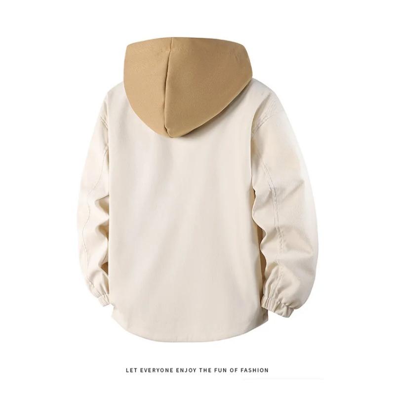 Brand New Hooded Warm Jacket Men Casual Hooded Jackets Multi Pocket Waterproof Trend Style Jacket Windproof Men New Jacket