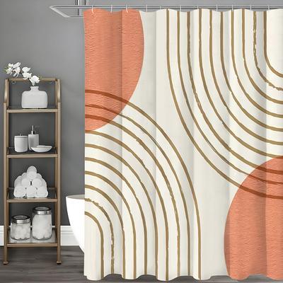 Arch Sun Modern Minimalist Shower Curtain, Bathroom Decorative Shower Curtain, Waterproof Shower Curtain with Hooks