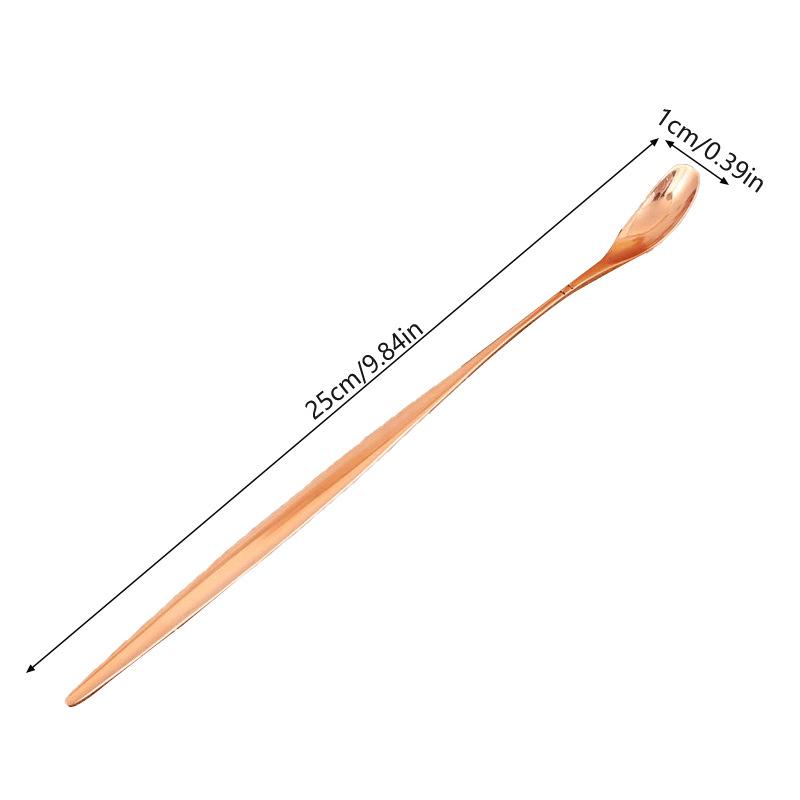

Stainless steel ice spoon creative gourd handle bar stirring spoon long handle oil spoon honey spoon мідний