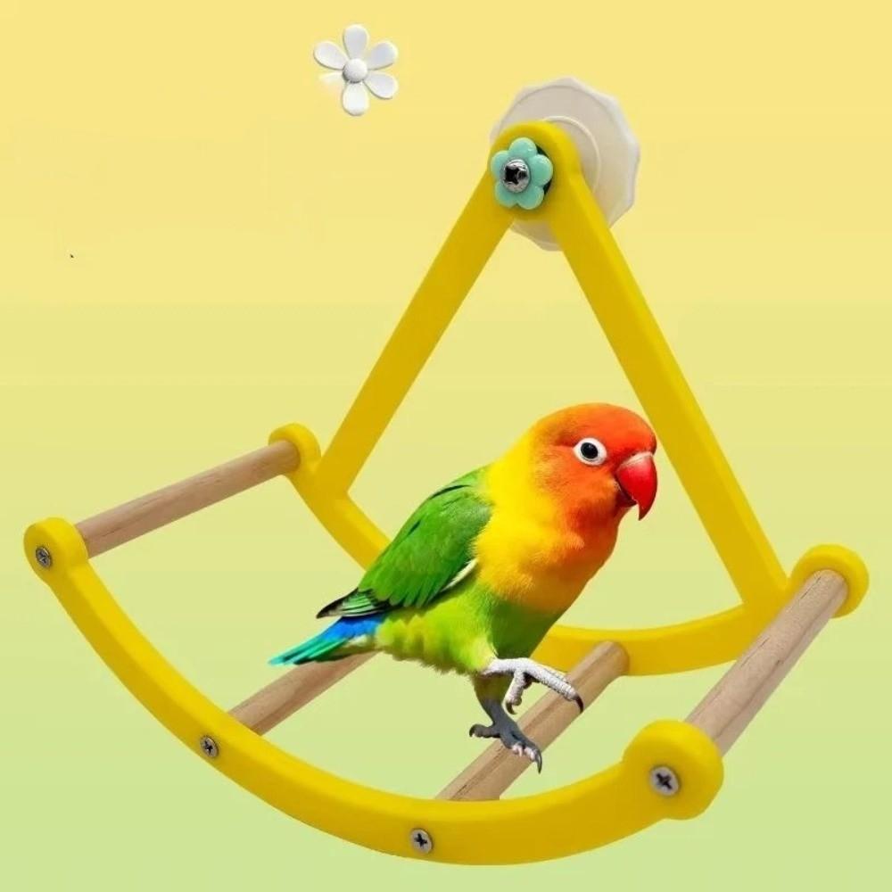 Bite Resistant Parrot Swing Toy Hanging Rocking Perch Stand Entertainment