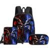 Rose Plus Flower Printing Single Layer Knapsack for Boys and Girls Best Gifts 2D Flat Animated Schoolbags for Children