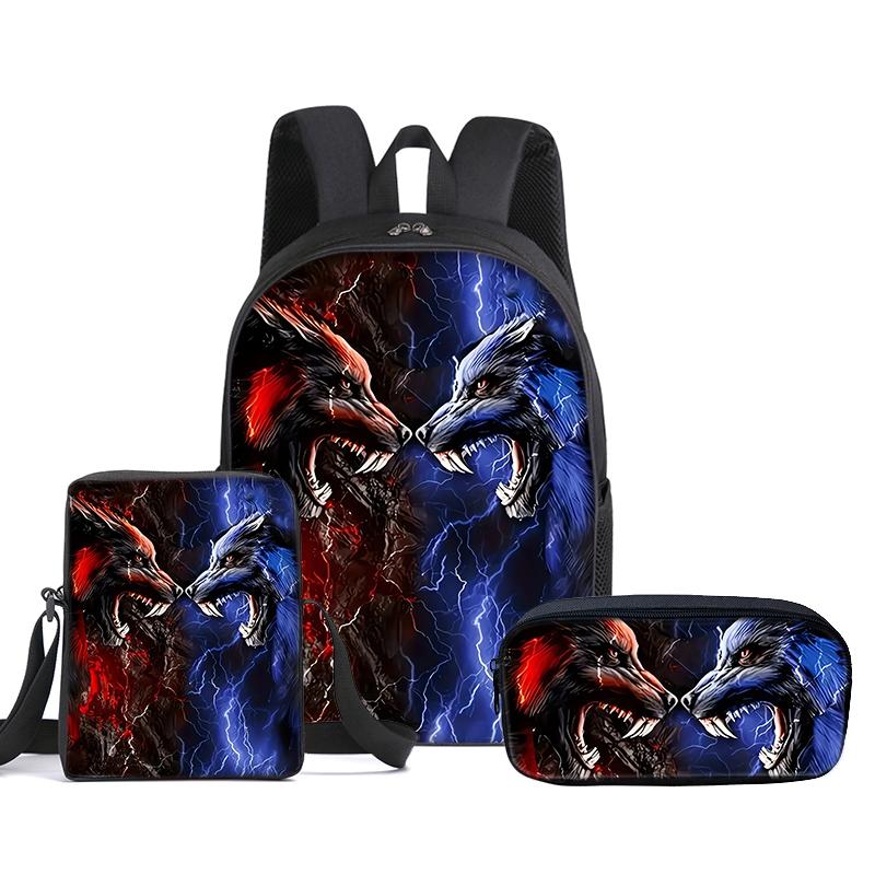 Rose Plus Flower Printing Single Layer Knapsack for Boys and Girls Best Gifts 2D Flat Animated Schoolbags for Children