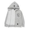 Bluetail Unisex Pocket Hooded Zip Up Melange Gray Azg3jp01mg