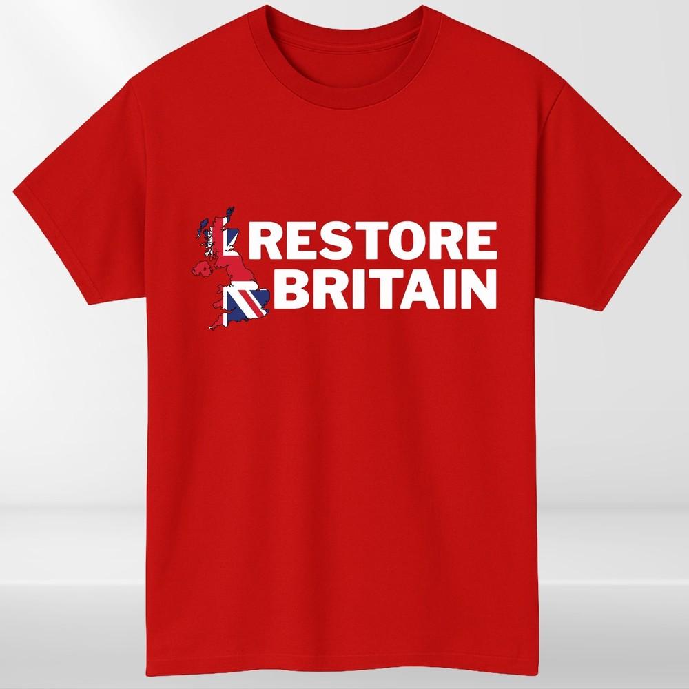 Restore Britain T Shirt Rupert Lowe Politics Patriot British Anti Labour Top Tee S