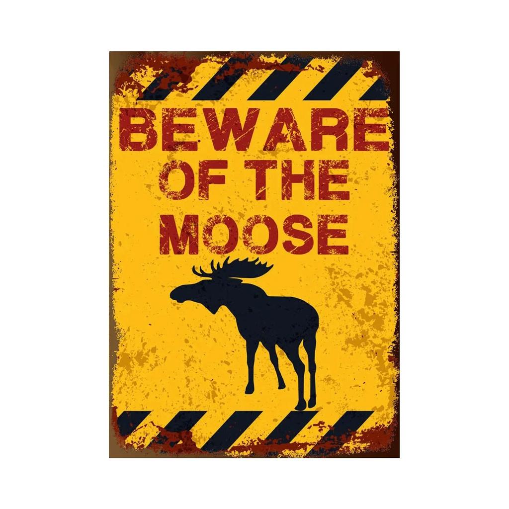 BEWARE OF Rabbit Retro Plaque Metal Tin Signs Garden Decoration Mouse Monkey Wall Stickers Kraken Plate Animal Warning Sign