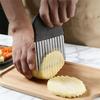 Set of 4 Stainless Steel Wavy Vegetable Cutters for Home Use Suitable for and Floral Cuts - Potatoes, Carrots, Onions,