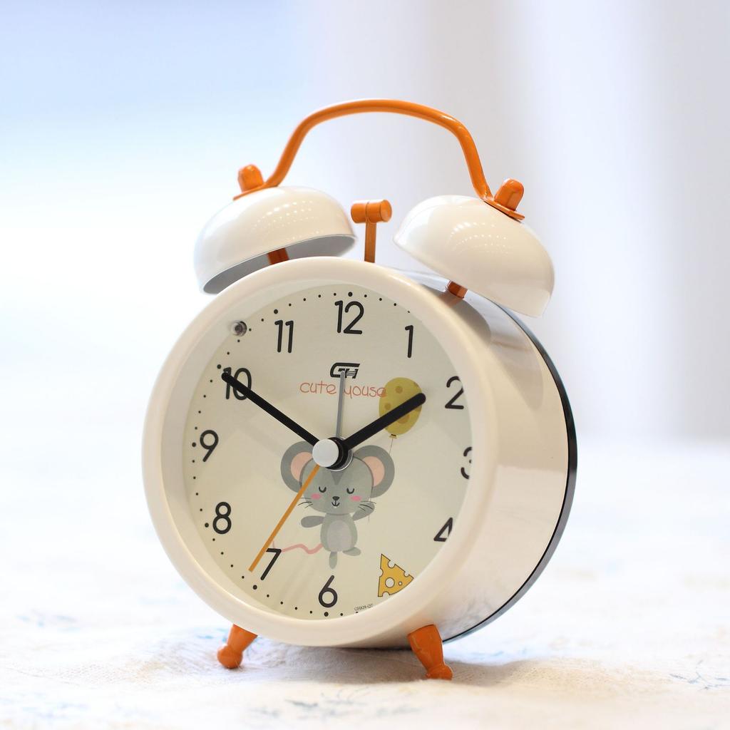 Cartoon High Volume Alarm Small Alarm Clock Silent Student Using Bedside Creative Personality Lazy Children Clock Luminous Alarm Clock