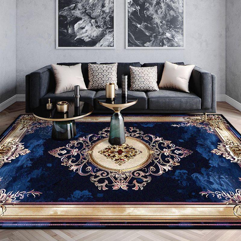 Persischer Stil Heimdekoration Luxus Wohnzimmer Teppich Fussel-frei Leicht zu reinigen Esszimmer Dekor Teppich Weich Faltbar Couchtisch Matte